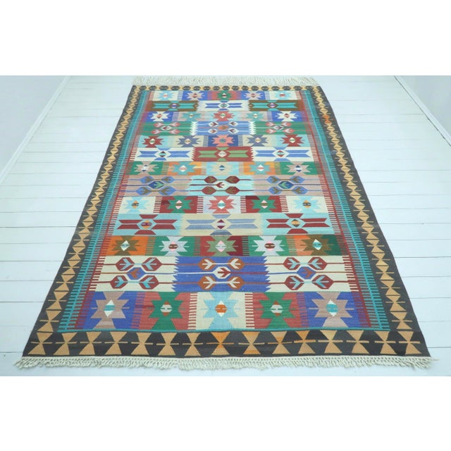 Vintage Afion Flat Weave Rug For Sale - Image 13 of 13