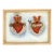 Reverse Glass Painting of Sacred and Immaculate Hearts, 1950's Religious Iconography Art For Sale