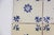 19th Century Set of Four Tiles Blue & White Floral, Portuguese For Sale - Image 4 of 14