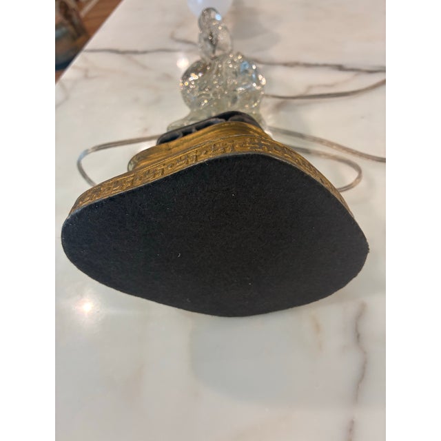 1900s Early Crystal Glass Guanyin Lamp For Sale In Miami - Image 6 of 12