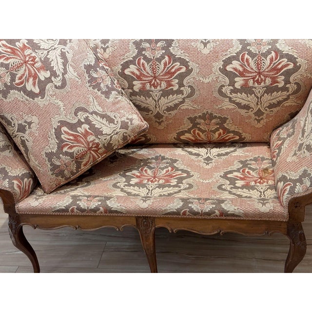 19th Century Italian Walnut Settee With Scrolled Arms For Sale - Image 17 of 17