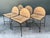 Vintage Woven Rush and Metal Dining Chairs - Set of 5 For Sale In West Palm - Image 6 of 13