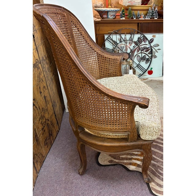 Mid-Century Modern Mid Century Hendrix Allardyce Key West Caned Bergere Chair For Sale - Image 3 of 10