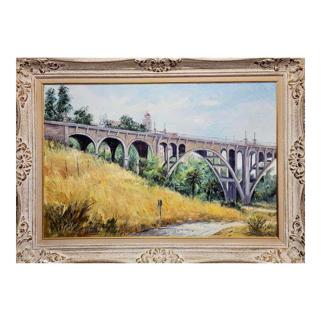Ben Abril - the Iconic Pasadena Suicide Bridge - Oil Painting For Sale