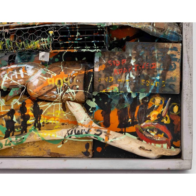 Sculpture Materials Willie Bester "Township Life" Mixed Media, 1993 For Sale - Image 7 of 13