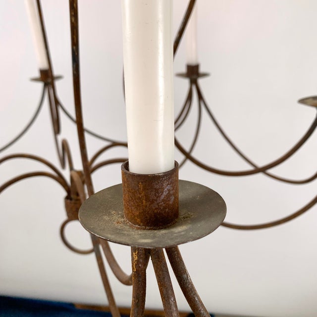 Vintage Wrought Iron Candle Chandelier Chairish