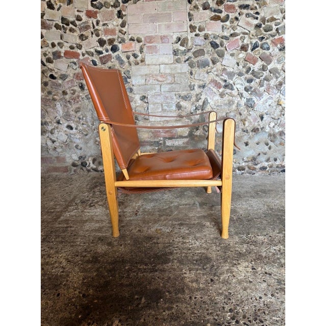 KK47000 Safari Chair in Ash with Cognac Leather by Kaare Klint for Carl Hansen & Søn For Sale - Image 9 of 18