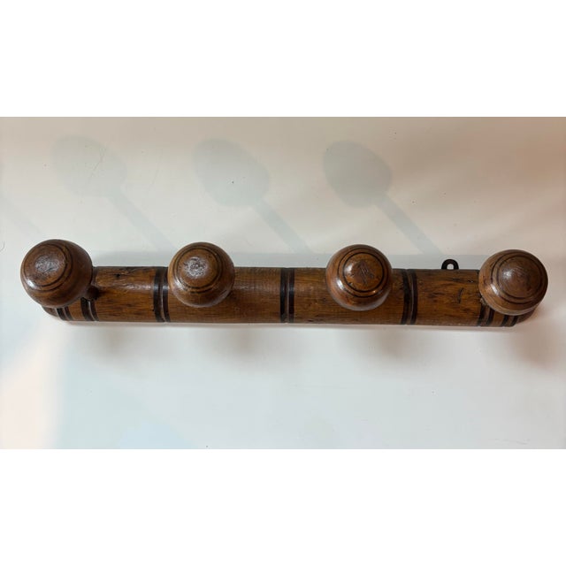 Charming and full of character, this set of vintage French coat hooks is designed in a classic faux bamboo style—an...