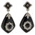 Black Miriam Salat 'MRM' Noir Evening Black Resin and White Topaz Drop Earrings, A Pair For Sale - Image 8 of 18