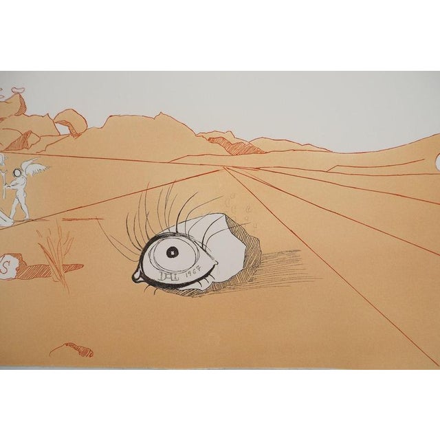 Salvador Dali, Nude, Iberian Landscape, Surrealist Dream, 1980, Engraving For Sale - Image 4 of 7
