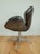 Discontinued Restoration Hardware Devon leather swivel desk/office chair in distressed dark brown leather with a polished...