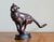 Hollywood Regency Art Deco Style Patinated Bronze Charging Panther Sculpture on Tiered Base – Hollywood Regency Statement Piece For Sale - Image 3 of 17