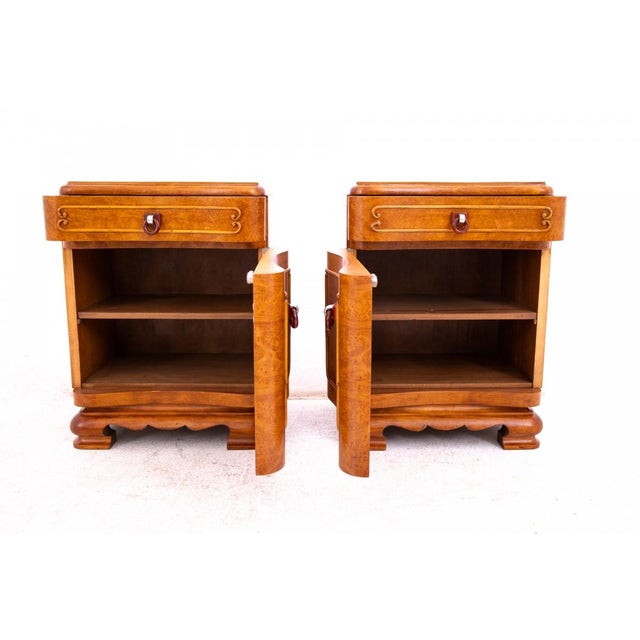 Vintage Polish Art Deco Nightstands, 1930, Set of 2 For Sale - Image 14 of 15