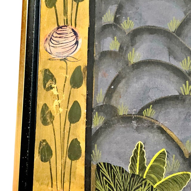 Black Monumental Mid-Century Pichwai Pichhavi Painting – Krishna & Gopis, Framed 76” For Sale - Image 8 of 12