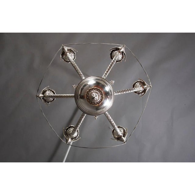 Bronze, silvered. Finely engraved. Bell shaped, traffic-light styled corpus. (F-Ra-25).