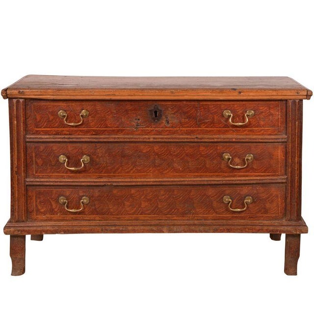 Antique English Pine Footed Chest Chairish