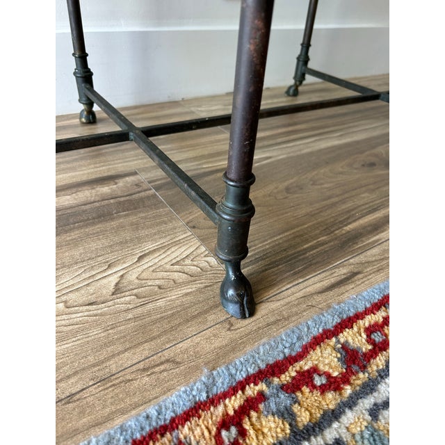 Vintage Brass and Glass Hoof Footed Coffee Table Attributed to LaBarge For Sale - Image 12 of 12