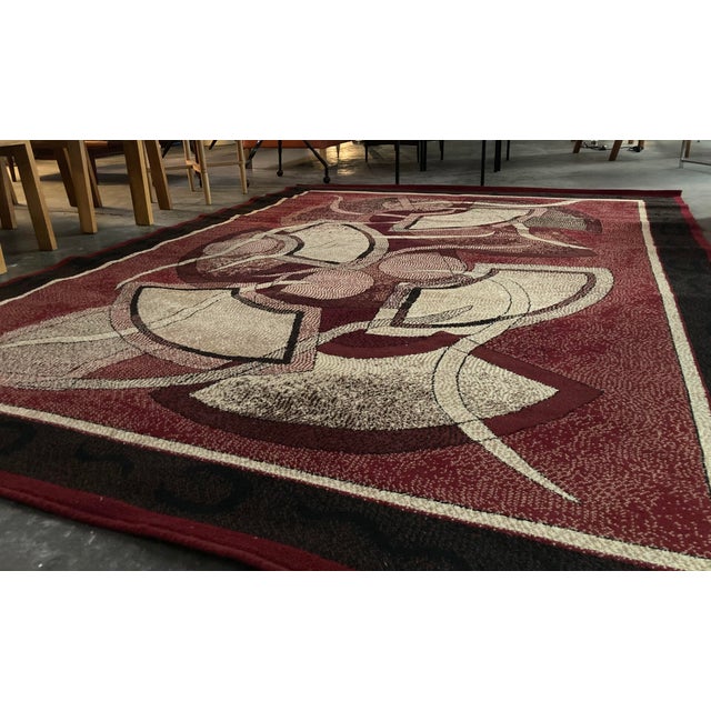 Postmodern Vintage Abstract Decor Rug, 1980s For Sale - Image 3 of 6