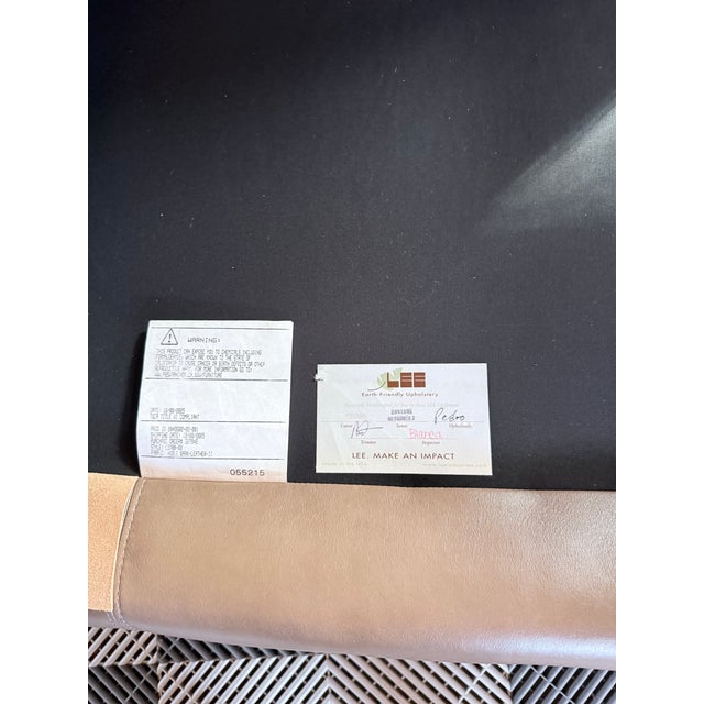 Lee Industries Leather Loveseat For Sale - Image 10 of 10