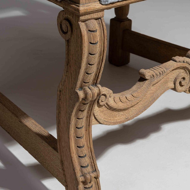19th Century France Blue Wood Armchair For Sale - Image 10 of 10