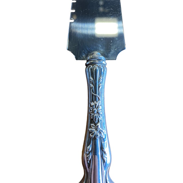 Mid 20th Century Vintage Sterling Silver Handle Cake/Pie Dessert Knife Server For Sale - Image 5 of 6