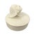 1930s Art Deco Japanese Ceramic Vanity Powder Box with Stylized Female Bust Handle Elevate your vanity, dresser, or shelf...