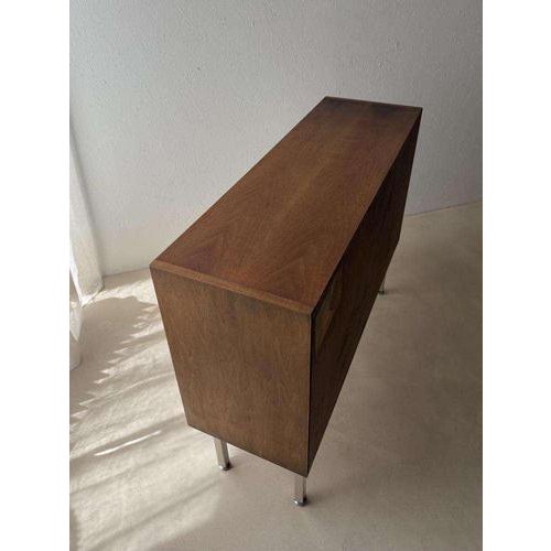 Walnut Display Cabinet with Smoked Glass, 1960s For Sale - Image 6 of 12