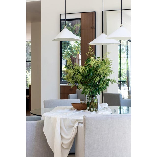 Mid-Century Modern Emily Group of Five Pendant Light in White Semi-Matte by Daniel Becker for Moss Objects For Sale - Image 3 of 7