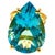 Bochic "Capri" Vintage Blue Topaz & Diamond RIng Set In 18K Gold & Silver For Sale - Image 15 of 18