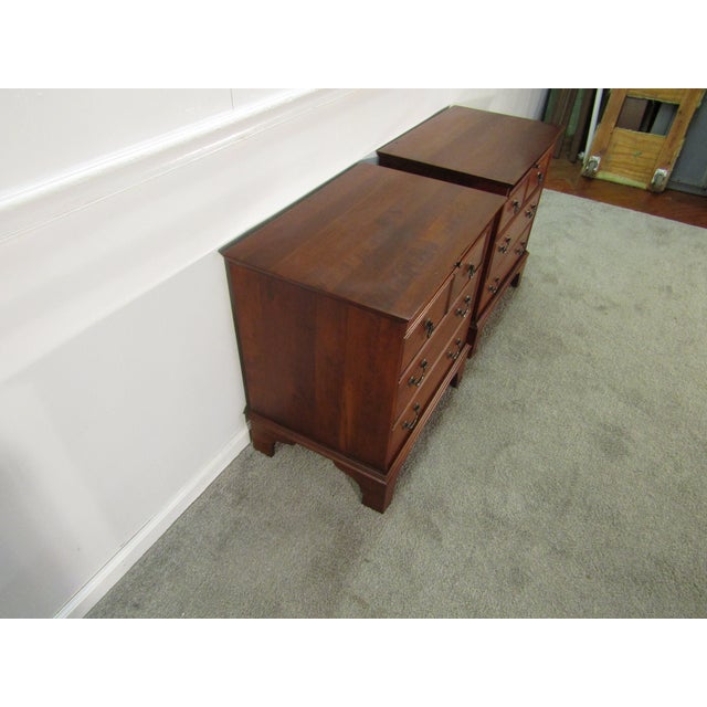Item 87976 : Lexington Bob Timberlake solid cherry pair of nightstands Age: 1990's. Details: Dovetailed drawers....