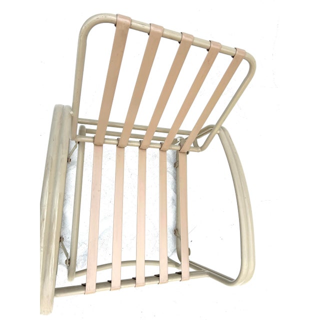 Mid-Century Modern Vintage Glider and Ottoman Outdoor Set / 2 For Sale - Image 3 of 8