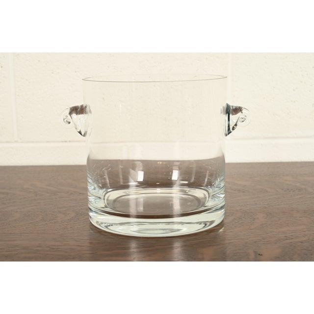 A gorgeous Modern or Contemporary clear crystal champagne ice bucket By Tiffany & Co. USA, Circa Late 20th Century...