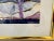 Mid-Century Modern Mid-Century Figurative Purple and Golden Foil Landscape For Sale - Image 3 of 9