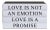 Decorative Books - Quote Book Stack - "Love Is a Promise" For Sale