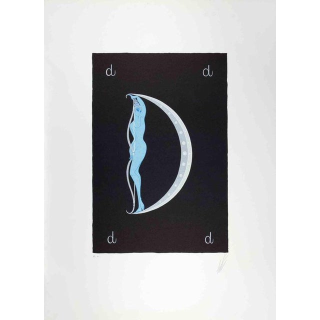 Erté, Nude Letter D, 1976, Lithograph For Sale - Image 4 of 4