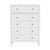 Spritely Home Accent Furniture Nora 36 in. W Rectangular Wood 5 Drawer Tall Dresser, White For Sale - Image 4 of 8