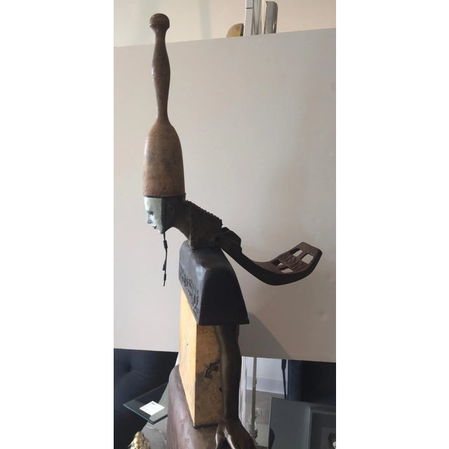 Wood Cecilia Z Miguez Sculpture Found Objects 6ft For Sale - Image 7 of 13