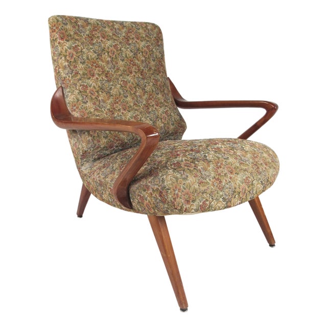 1950s Mid-Century Italian Lounge Chair in the Style of Paolo Buffa For Sale