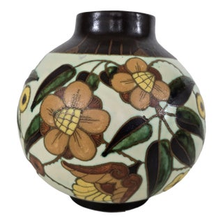 Art Deco Model D1847 Vase by Charles Catteau for Boch Frères Keramis, Belgium, 1930 For Sale