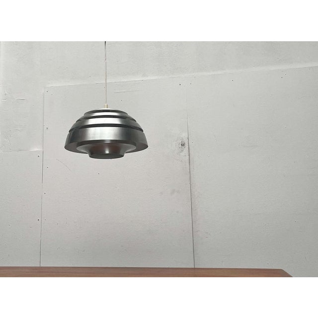 Metal Mid-Century Modern Dome Pendant Lamp attributed to Hans Agne Jakobsson, 1960s For Sale - Image 7 of 18