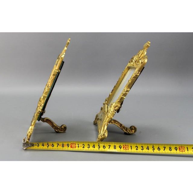 Gilt Bronze Picture Photo Frames with Lions and Royal Crowns, 1930s For Sale - Image 17 of 18