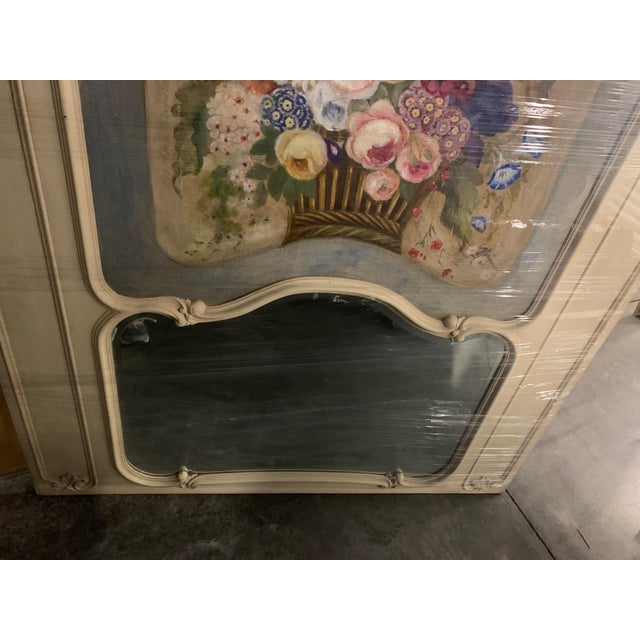 Antique Trumeau With a Floral Painting For Sale In Phoenix - Image 6 of 9