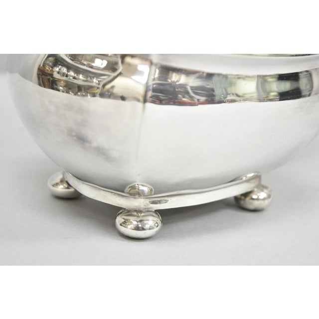 Antique Walker & Hall 53499 Art Deco Silver Plated Tea Service Set - 4 PCS For Sale - Image 14 of 16