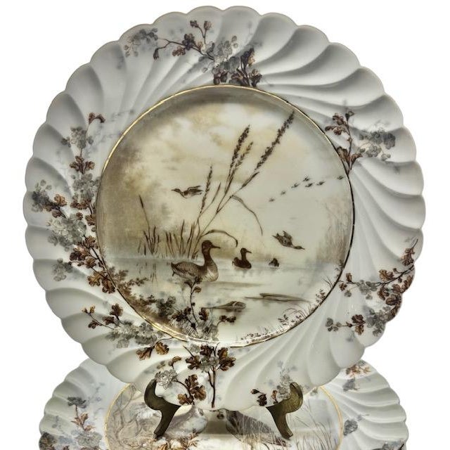 Antique Haviland & Co. Limoges Game Birds Plates - Set of 4, C. 1887 For Sale - Image 11 of 11