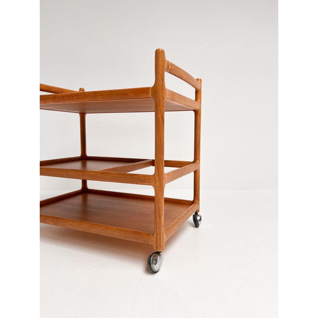 Mid-Century Modern Teak Trolley by Andersen for Silkeborg, 1970s For Sale - Image 3 of 14