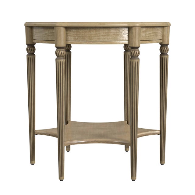 Spritely Home Accent Furniture Bainbridge Side Table, Beige For Sale - Image 4 of 8