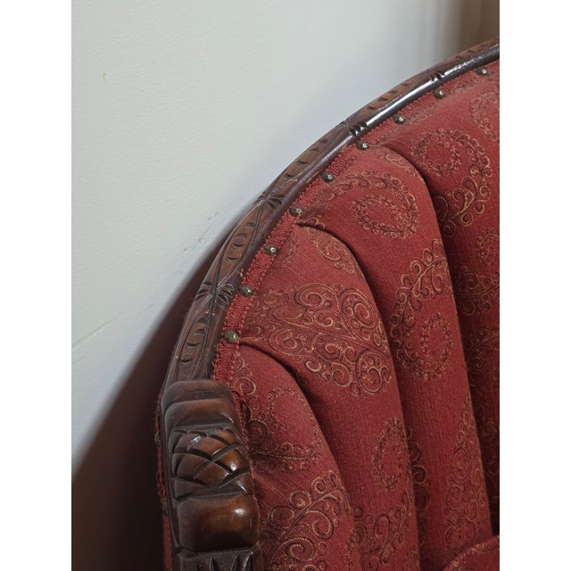 Terra Cotta Circa 1920 Louis XV Antique Sofa For Sale - Image 8 of 12