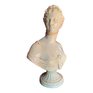 1930s Traditional Roman Female Bust Sculpture