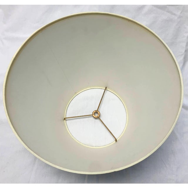 Vintage Late 20th Century White Round Empire Lamp Shade, Medium For Sale In New York - Image 6 of 6