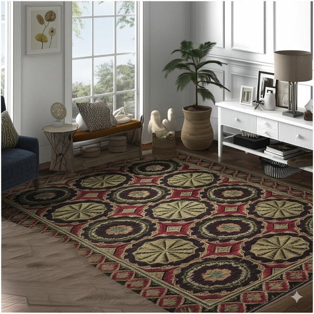 Traditional 12'6"x16 Giselle Violet Red Floral Traditional Flatweave Wool Carpet Rug For Sale - Image 3 of 6